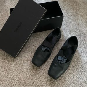 UMA WANG crossover strap ballerina shoes